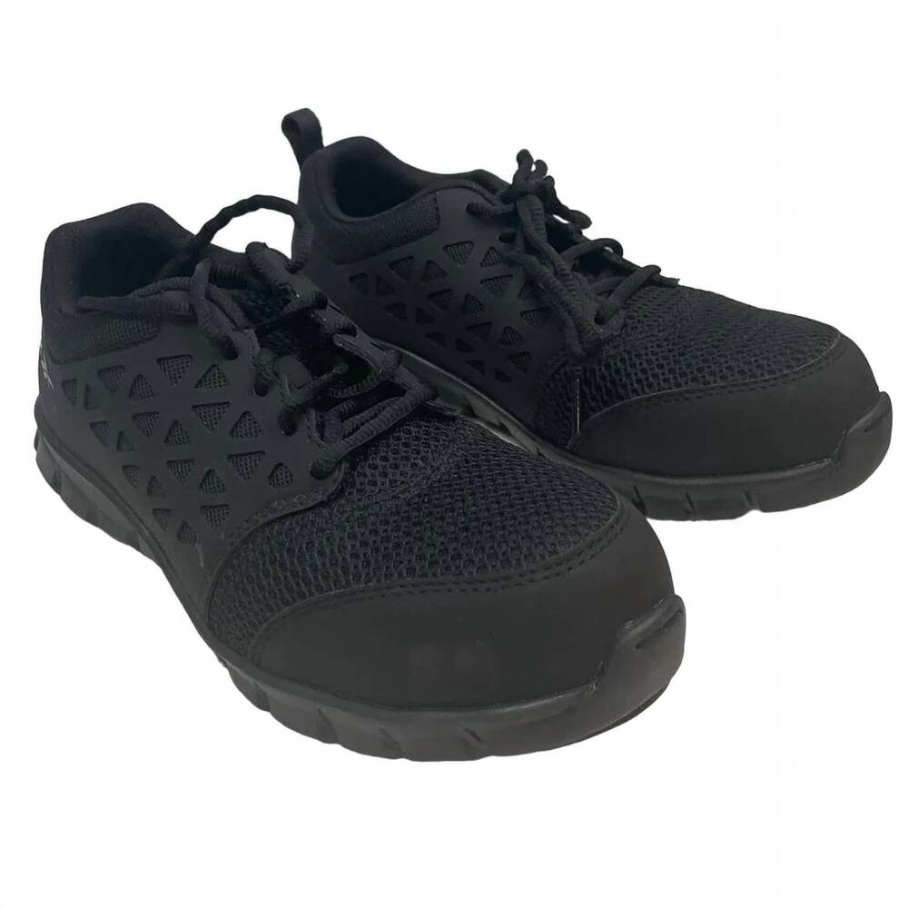 NEW REEBOK women's sublite cushion athletic work shoes - wide in black